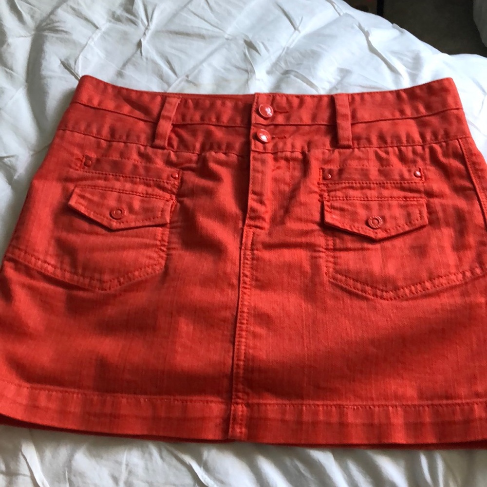 Orange Armani Exchange skirt